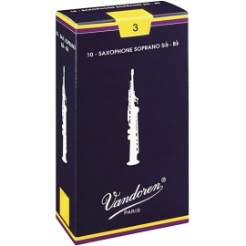 Caja de Cañas Saxofón Soprano Sib Vandoren Tradicional Nº3